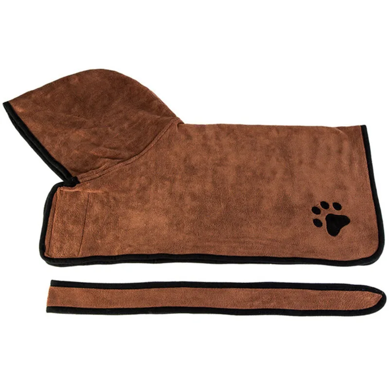 

HSWLL Dog Bathrobe XS-XL Pet Dog Bath Towel for Small Medium Large Dogs 400g Microfiber Super Absorbent Pet Drying Towel