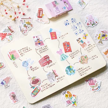 

50 Pcs/box Cartoon Paper Stickers Kawaii Crafts Scrapbooking DIY Diary Decorative Label Stickers Child Gift Stationery