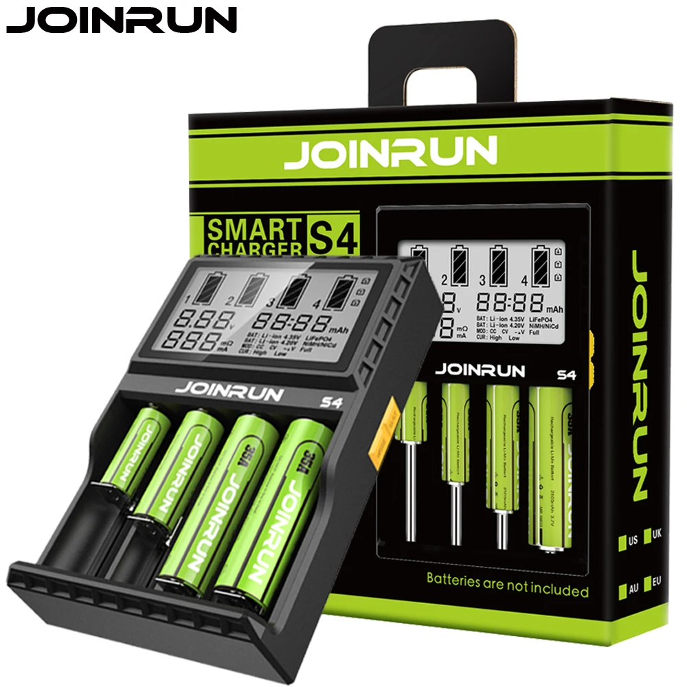 Зарядное устройство Joinrun N1 N2 S4 18650 li ion для аккумуляторов 14500 16340 26650 ni mh AAA AA Smart