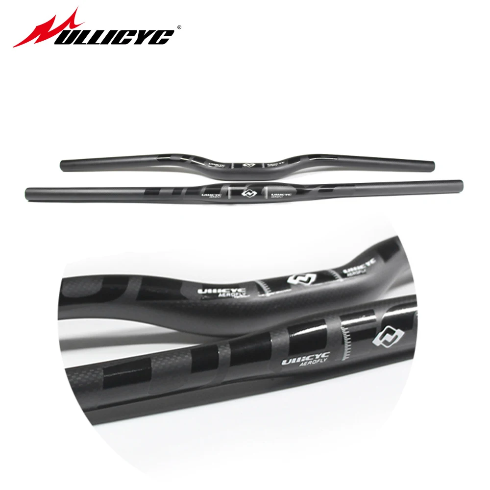 

MTB Full Carbon Matt Black +Glossy Decals Mountain/ Handlebar 3K Matt Carbon Flat/Rise 600mm-740mm CB186