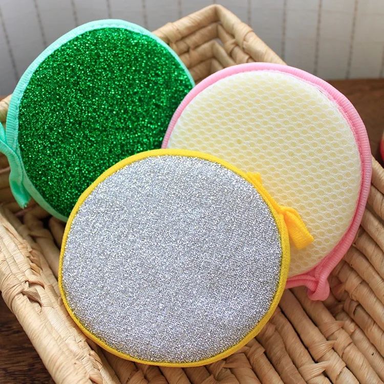 

1PC Sponge Kitchen Strong Decontamination Washing Cloth Washing Towel Non Stick Oil Sponge Kitchen items