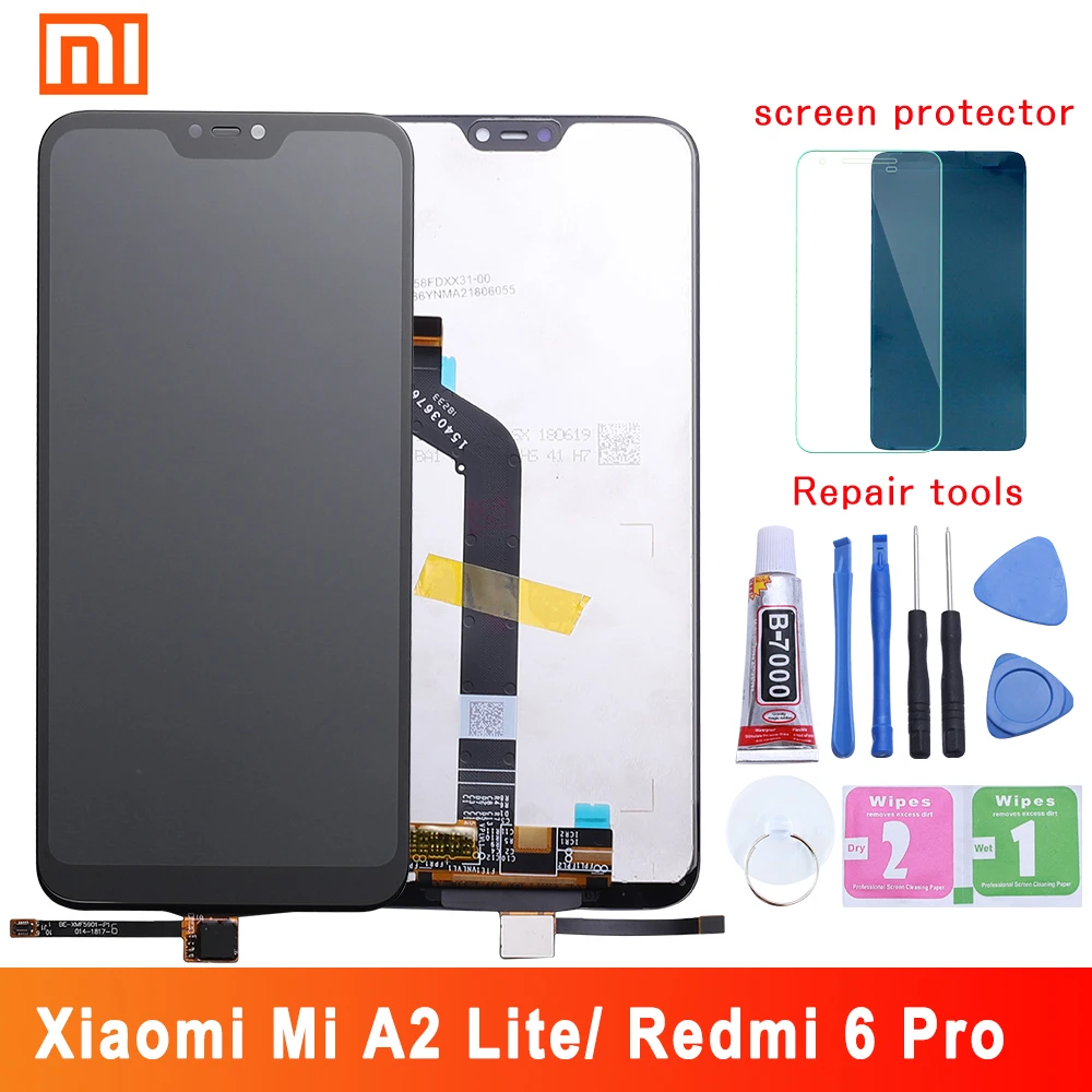 Для Xiao mi Red mi 6 Pro Красный mi 6Pro Полный ЖК-дисплей+ кодирующий преобразователь сенсорного экрана в сборе+ рамка Крышка для Xiaomi mi A2 Lite