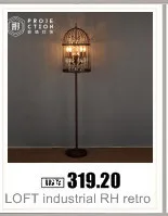 Современный Кованое железо хрустальный, круглый ретро дизайнерский Rh Лофт промышленный стиль торшер стоячая лампа
