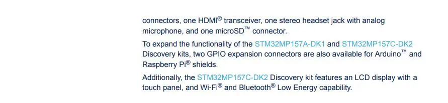 1 шт. x STM32MP157C-DK2 ARM дискаверсионная плата с STM32MP157C MPU