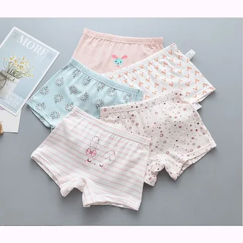 

2019 hot sales Girl underwear Free shipping new arrived kids cartoon boxer short children panties 5pcs/lot 2-12y students