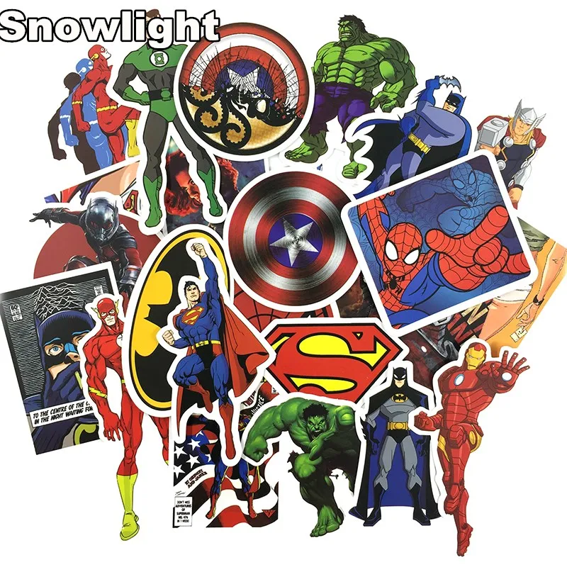 25Pcs Matte Stickers For Marvel Super Hero Graffiti JDM Decal For Kid DIY Skateboard Laptop Luggage Bicycle Waterproof Sticker