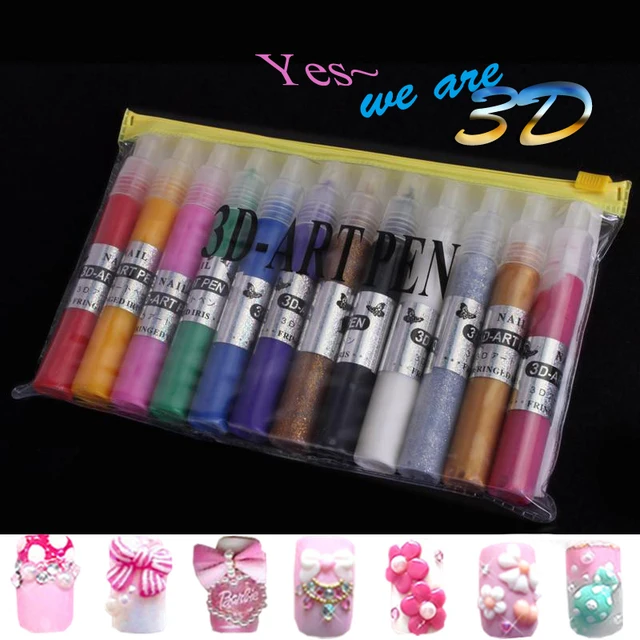 Perfectsummer 12 Colors Set Nail Art Diy Pen Polish Perfectsummer 12 Colors Set Nail Art Diy Pen Polish Kits Drawing