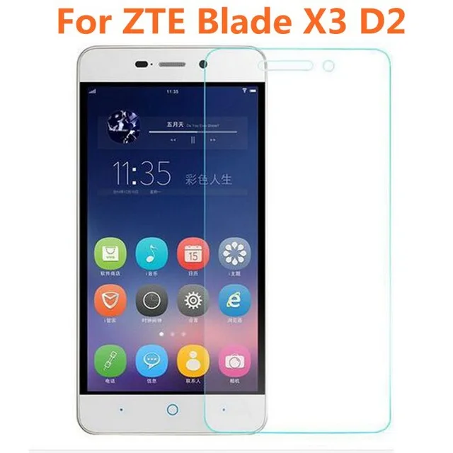 

For ZTE Blade X3 Tempered Glass 9H High Quality Protective Film Case Explosion-proof Screen Protector for ZTE Blade X3 D2 T620