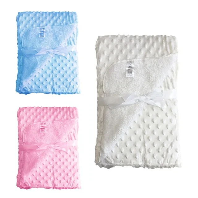 Fleece Baby Blanket Newborn Baby Swaddle Wrap Soft Winter Baby Bedding