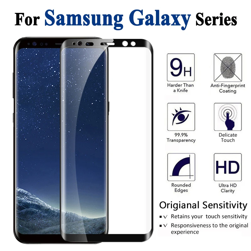 

Tempered Glass For Samsung S8 Screen Protector On The Galaxy S9 Plus Note 8 9 Protective Glas S 8 9 Note8 Note9 3D Sheet Film