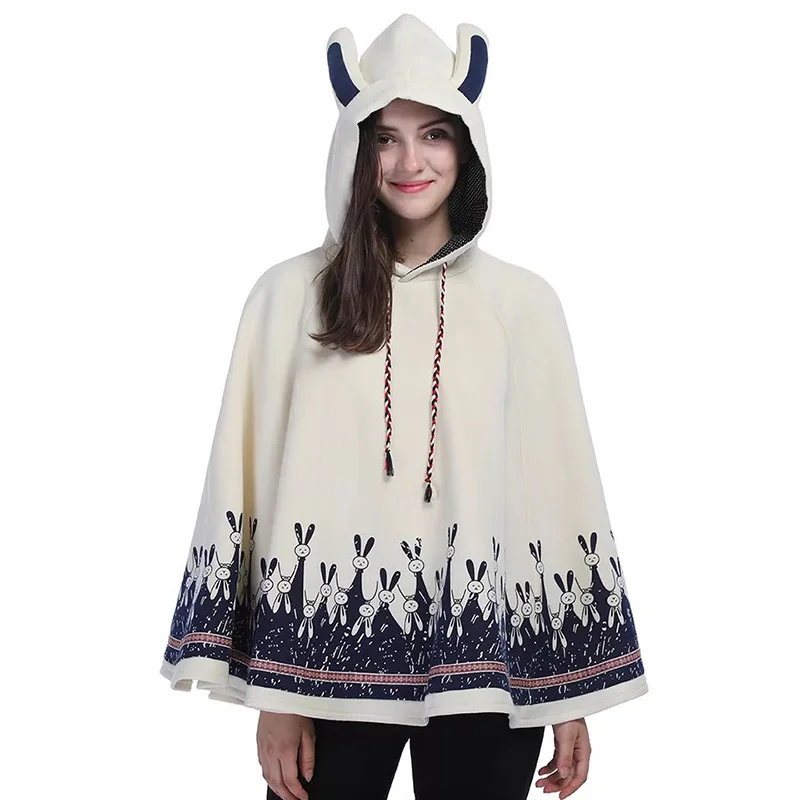 Women Halloween Bunny Hoodie Costume 