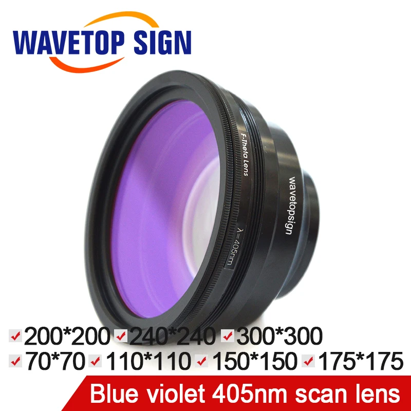 

405nm F-theta Scan Lens size 70*70 110*110 150*150 175*175 200*200 240*240 300*300mm scews M85 use for 3d printer machine