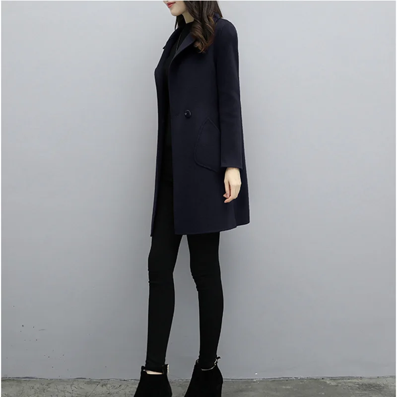 VogorSean зимняя женская Шерстяные пиджаки куртка 2018 высокое качество Slim Fit Мода