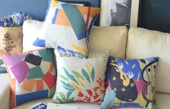 

Henri Matisse geometric abstract color painting Home Decor cushion Linen cotton pillow sofa cushions decorative Throw Pillow
