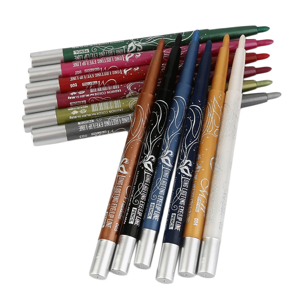 

12 Colors Handle Eye Liner Eyeshadow Foundation Shade Cosmetic Tool Lip Eyeliner Pencil Cosmetics Makeup Pen