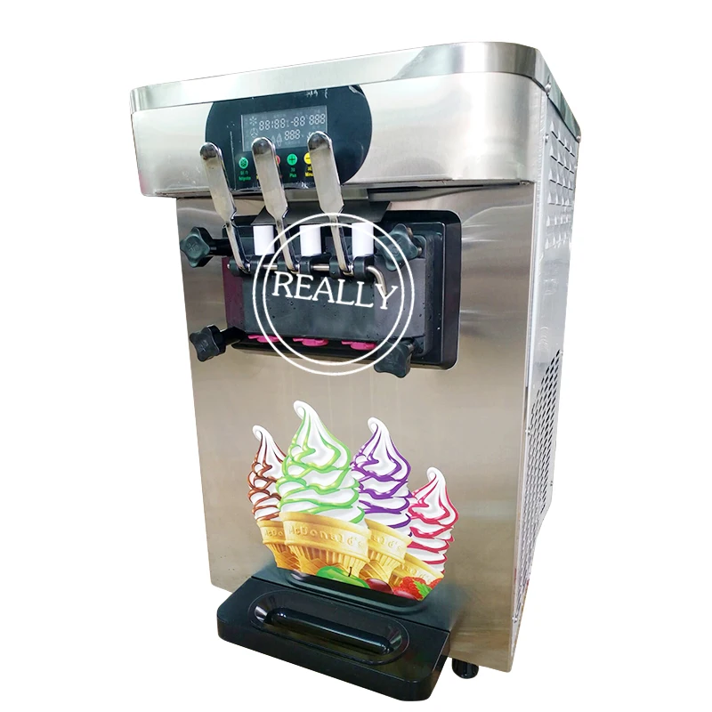18L/22L table top italian soft serve ice cream machine 3 flavor gelato