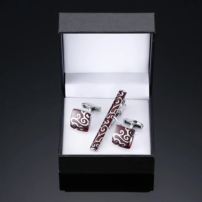 

Высококачественные брендовые запонки, зажим для галстука, мужские Зажимы для галстука, красные запонки в стиле ретро, Классические роскошные подарки