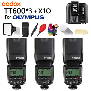 

3PCS Godox Flash TT600 Camera flash Speedlite 2.4G Wireless HSS + X1T-O Trigger Transmitter for Olympus Cameras