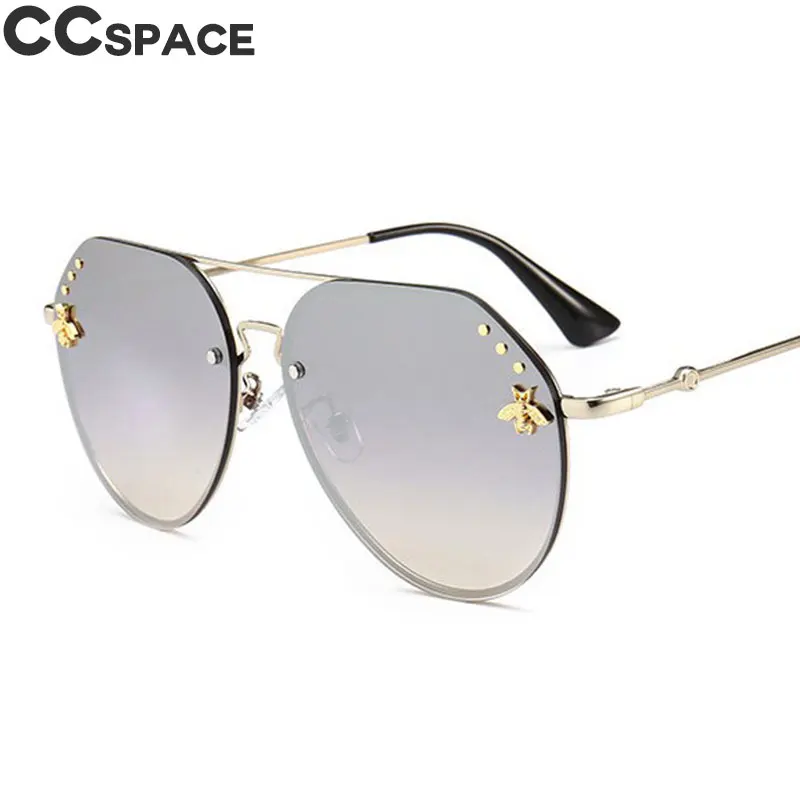 Винтаж солнцезащитные очки-авиаторы Для женщин роскошный золотой пчелы оттенки UV400 CCSPACE брендовые дизайнерские модные Для мужчин Oculos 47737