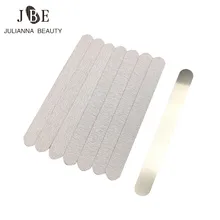 Lime à ongles Double face en acier inoxydable, outil de beauté, 100 pièces