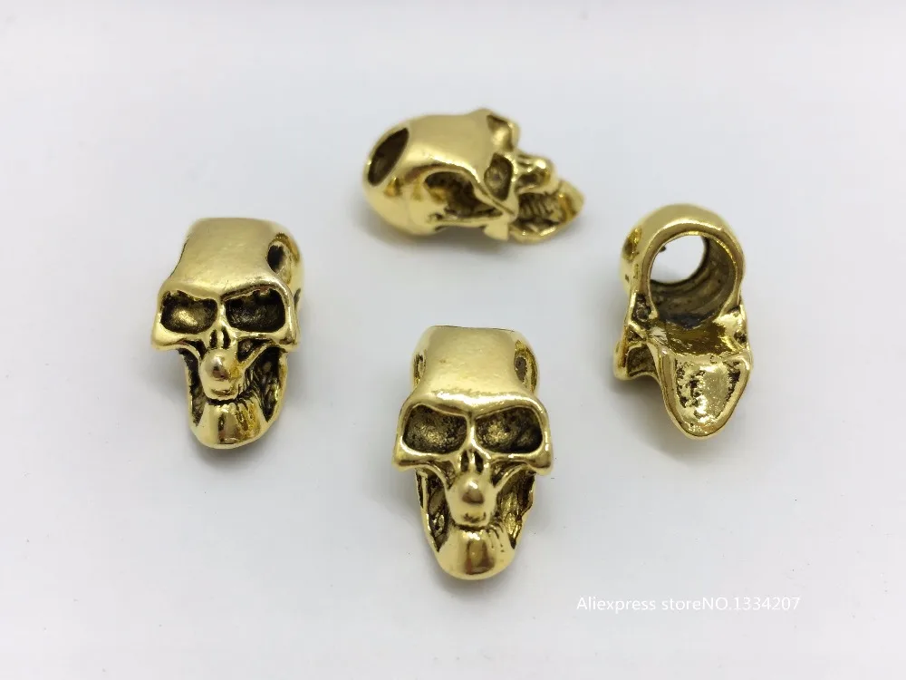 5 шт./упак. Античная Серебряная/Золотая/бронзовая футболка с изображением черепа