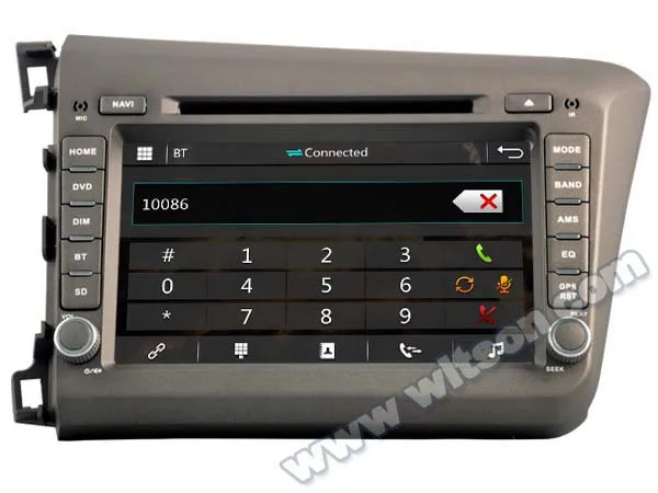 Sale 7" Special Car DVD for Honda Civic 2011-2016 (Left Hand Drive ) with External TMPS System Support & Front DVR Camera Support 1