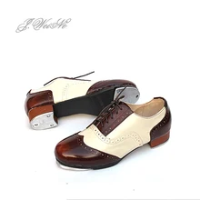 Мужская танцевальная обувь, спортивная женская обувь из натуральной кожи, соответствие цвета обуви, кружевная дышащая Высококачественная алюминиевая обувь черного цвета