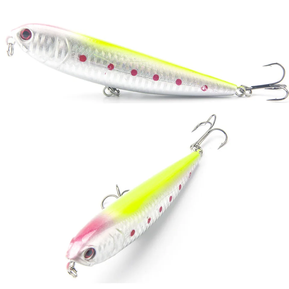 Señuelo de lápiz de pesca Topwater Dogs, cebos duros de plástico