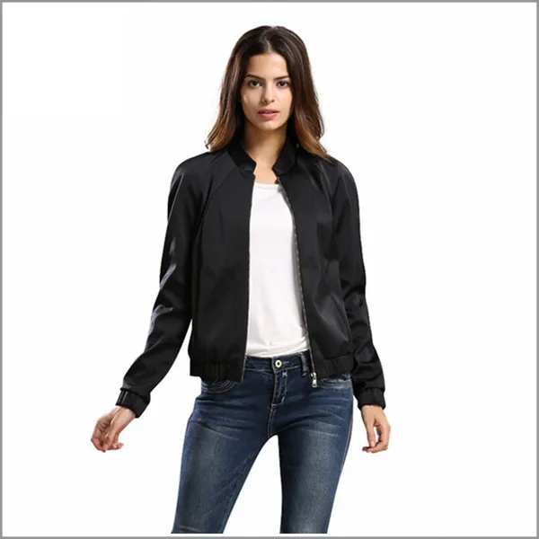 jacket women 2015 plus size women clothing casual solid black jacket ...