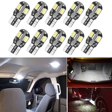 10x T10 W5W светодиодный Canbus лампы для салона автомобиля для Toyota RAV4 Auris Yaris Avensis t25 Prius Hilux Tundra Verso Camry Corolla