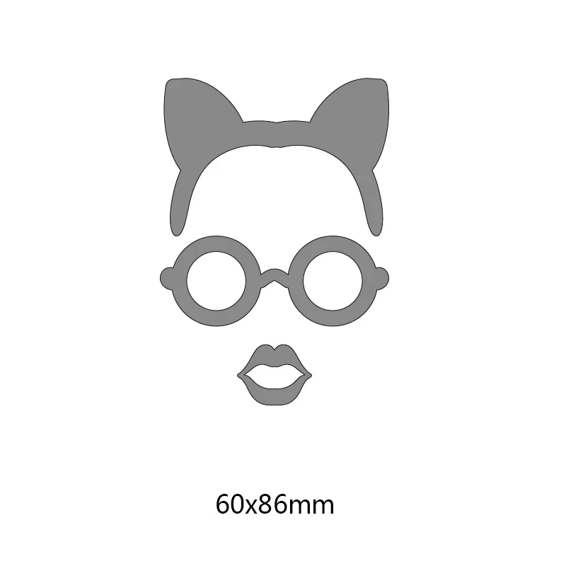 

Human Face Metal Cutting Dies for DIY Scrapbooking Photo Alubm Creative Embossing Paper Craft Decorative Stamps and Dies 60*86mm