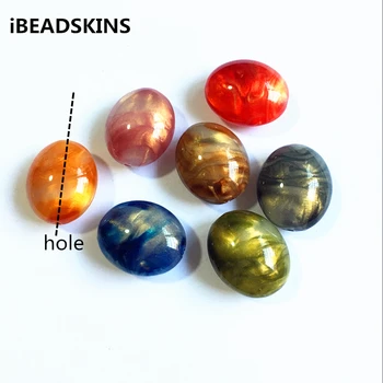 

New arrival! 29x24mm 50pcs/lot random mix color oval-shape acrylic Marble effect beads for jewelry DIY making( desgin as shown)