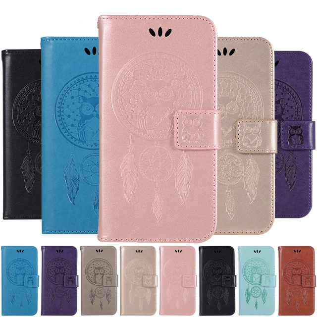 

For Y5 Prime 2018 5.45'' inch Owl Pattern Wallet Flip PU Case For Huawei Honor 7X 7A 7C 7S Y6 Y7 Y9 2018 PU Leather Fundas Cover