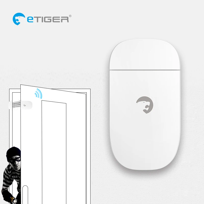 Etiger S4 2018 inteligente inalámbrico Gsm Pstn antirrobo casa Sistema de alarma de seguridad de movimiento Pir Detector de humo Detector de alarma de dispositivo