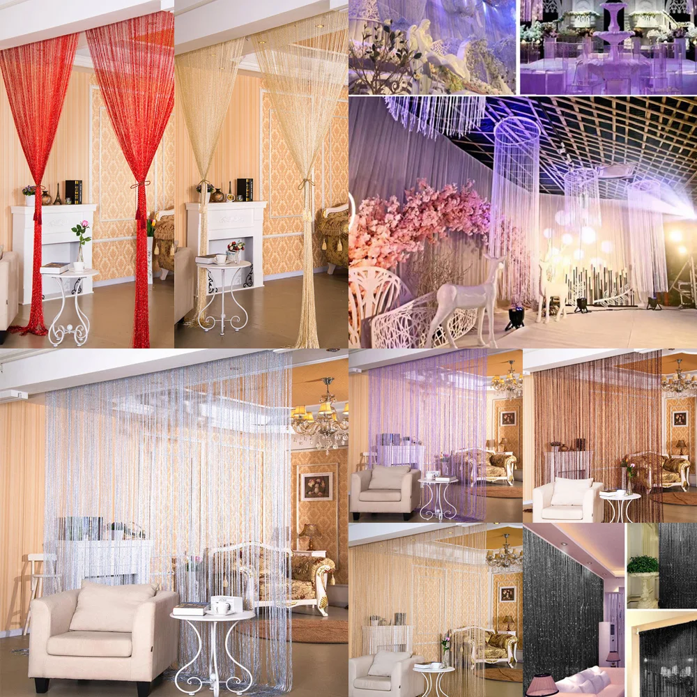 White String Curtain Panel Window Festival Decor Voile Net Screen Room Divider