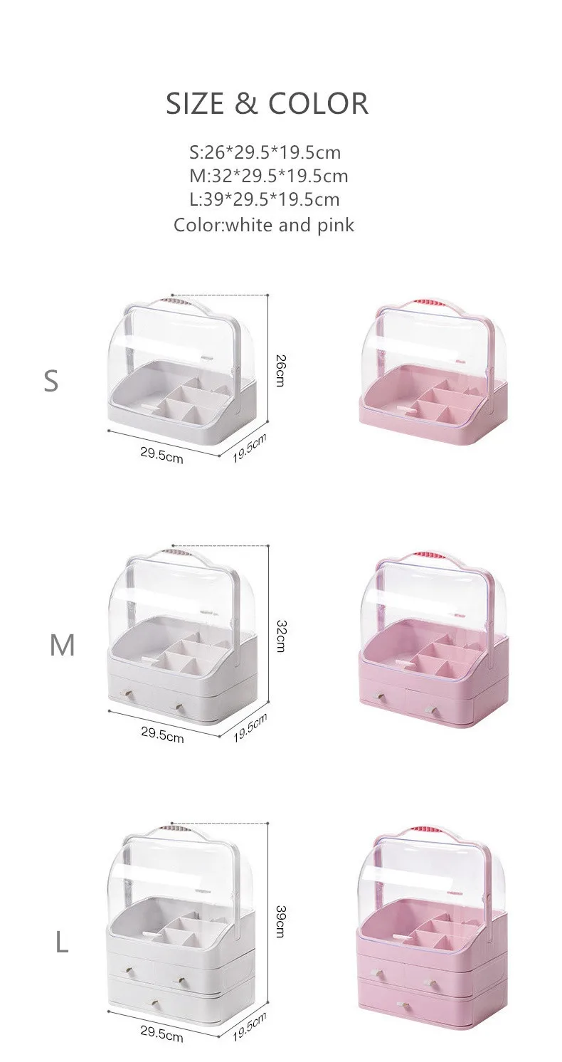 NEW Two-way Opening-Closing Cosmetics Organizer Drawer Acrylic Cutlery Jewelry Organizer Storage Box Makeup Organizer Acrylic