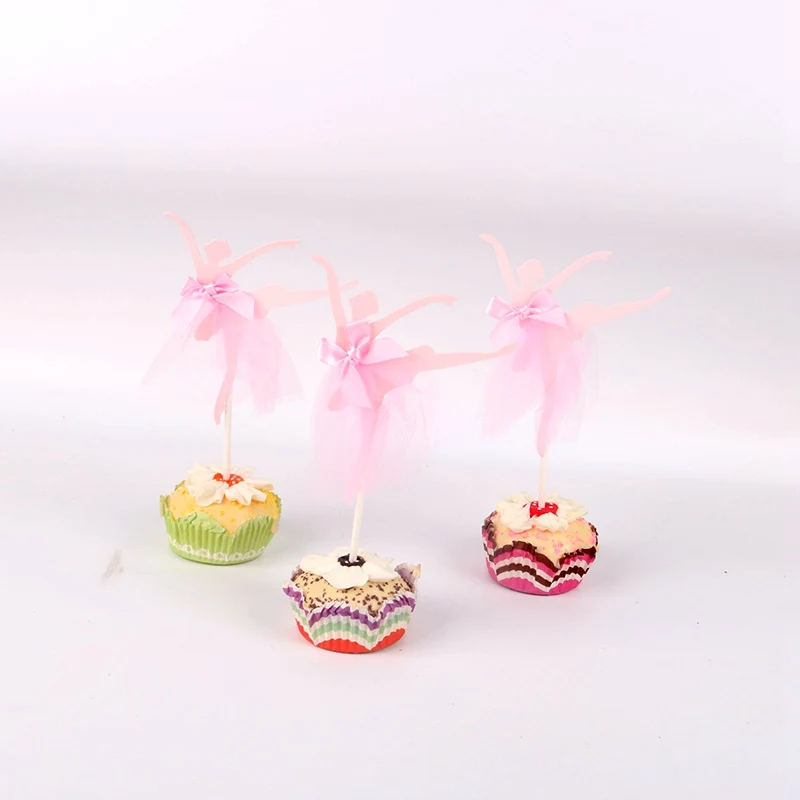 Decorations De Cupcake Style Ballet Rose 1 Piece Lot Decorations Pour Fete D Anniversaire Fete Prenatale Pour Enfant Garcon Decorations Pour Gateaux Aliexpress