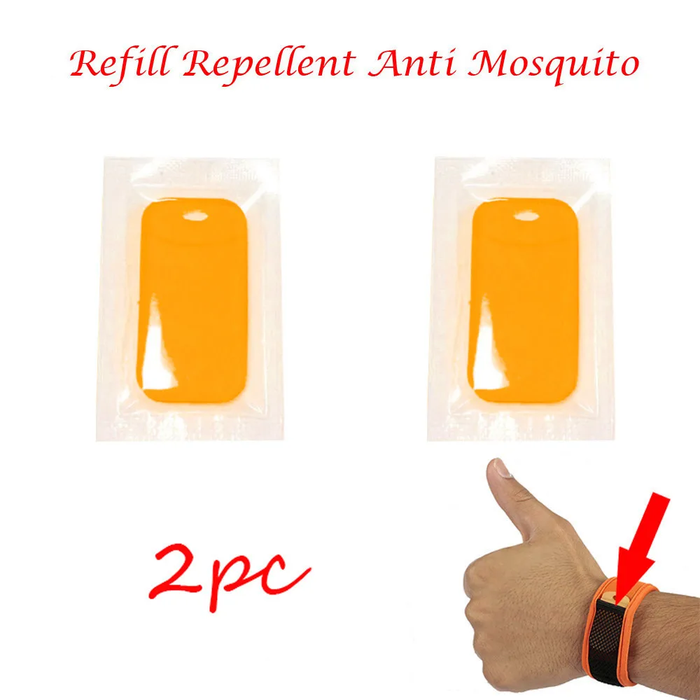 10 шт. Refill Repellent анти москитный браслет для запястья браслет от Комаров Репеллент лист борьба с вредителями контрольные точки для рыбалки - Цвет: 2PC