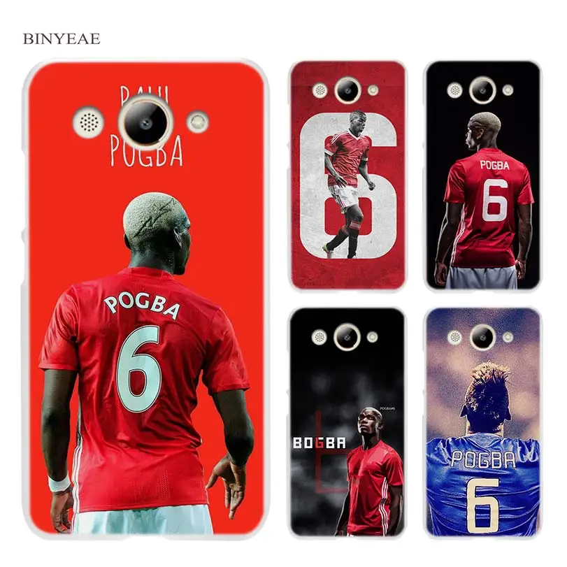 

BINYEAE Football Paul Pogba Hard Transparent Case Cover Coque Shell for Huawei Y3 Y5 Y6 II 2017 Pro