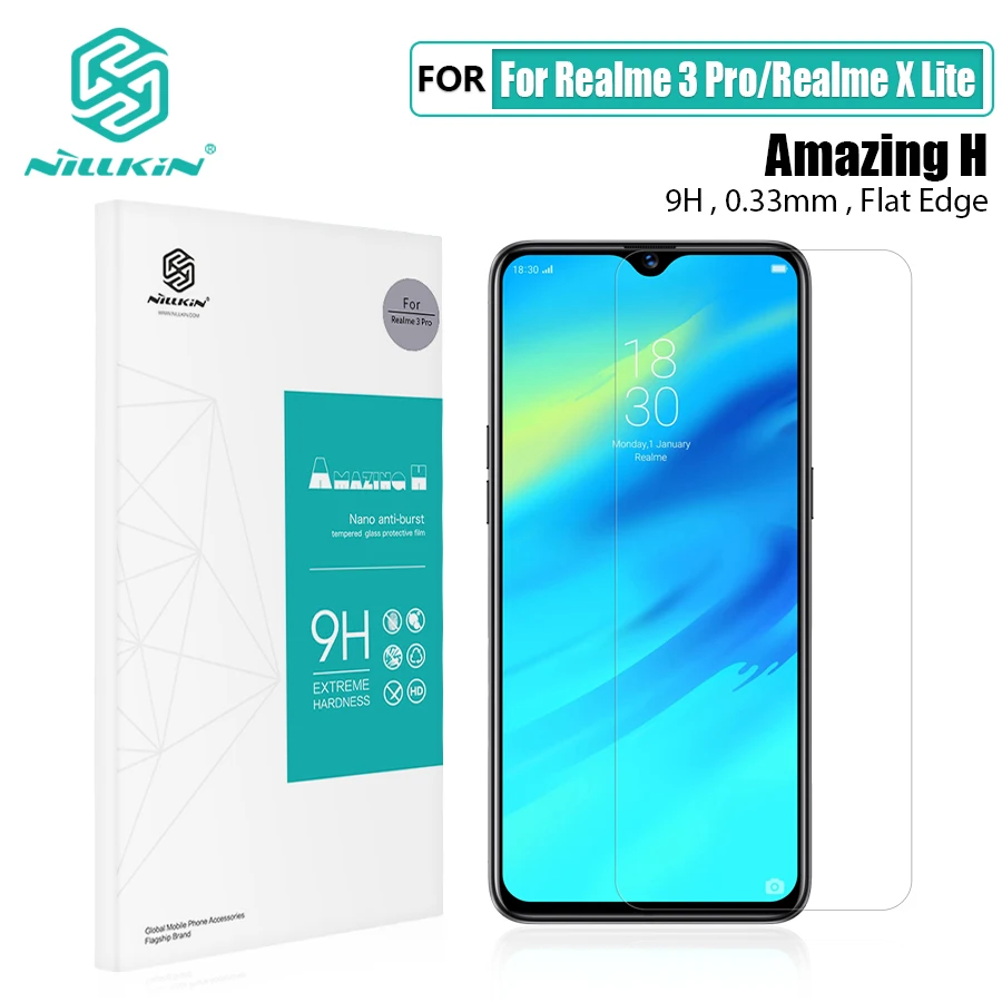 Защитное стекло для экрана OPPO Realme 3 Pro 6,3 ''NILLKIN Amazing H/H+ PRO CP+ Pro 9H Realme X Lite закаленное защитное стекло