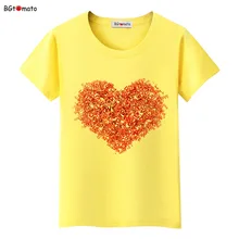 BGtomato большой красный Сердце 3D Футболка женская оригинальная брендовая рубашка хорошего качества четыре цвета короткий рукав o-образный вырез крутые Топы