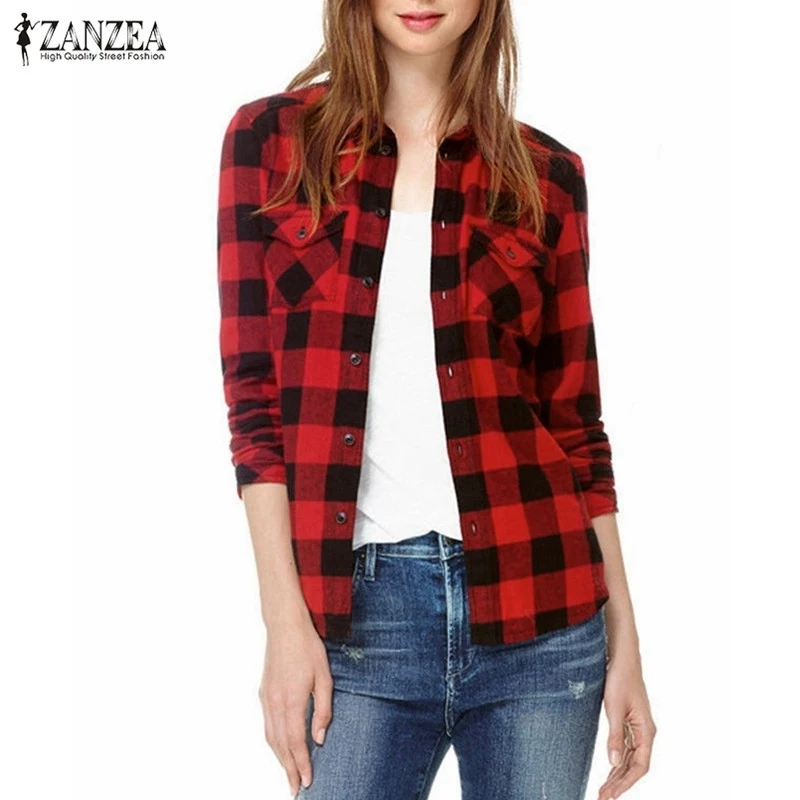 Compra rojo a cuadros negro camisa online al por mayor de