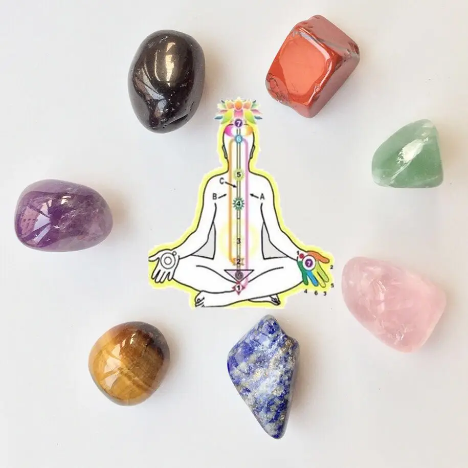 7 Chakra Healing Point Jewelry Hexagon Stone Reiki Beads Men Women Yoga Statement Jewelry 2018 New (1)