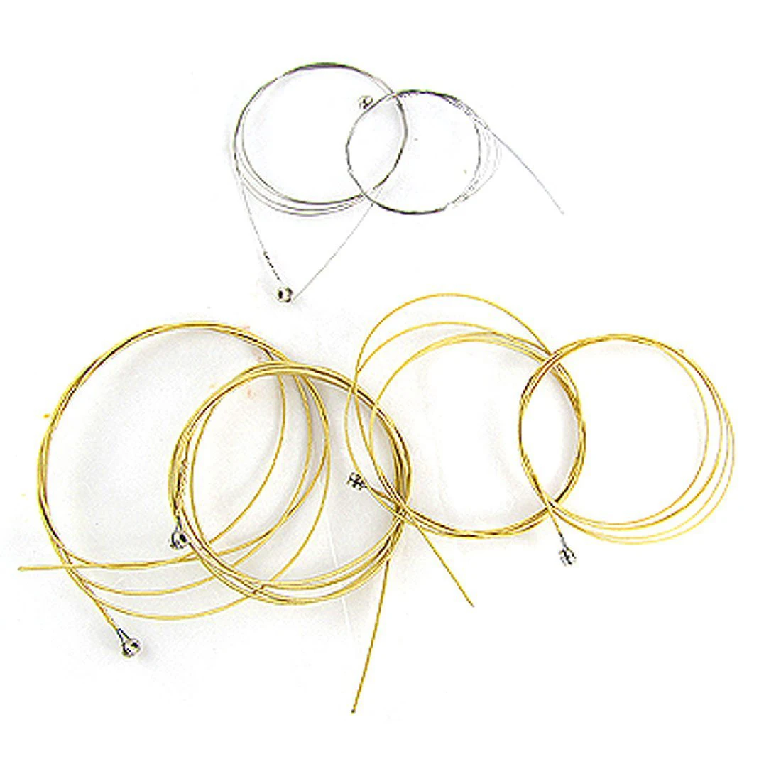 SEWS 6 Pcs Steel Strings Replacement for Acoustic Guitar New Silver