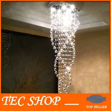 Best Price K9 Crystal Chandeliers Duplex Staircase Crystal Lights LED Ceiling Lamp Triple Spiral lustres de cristal pendentes