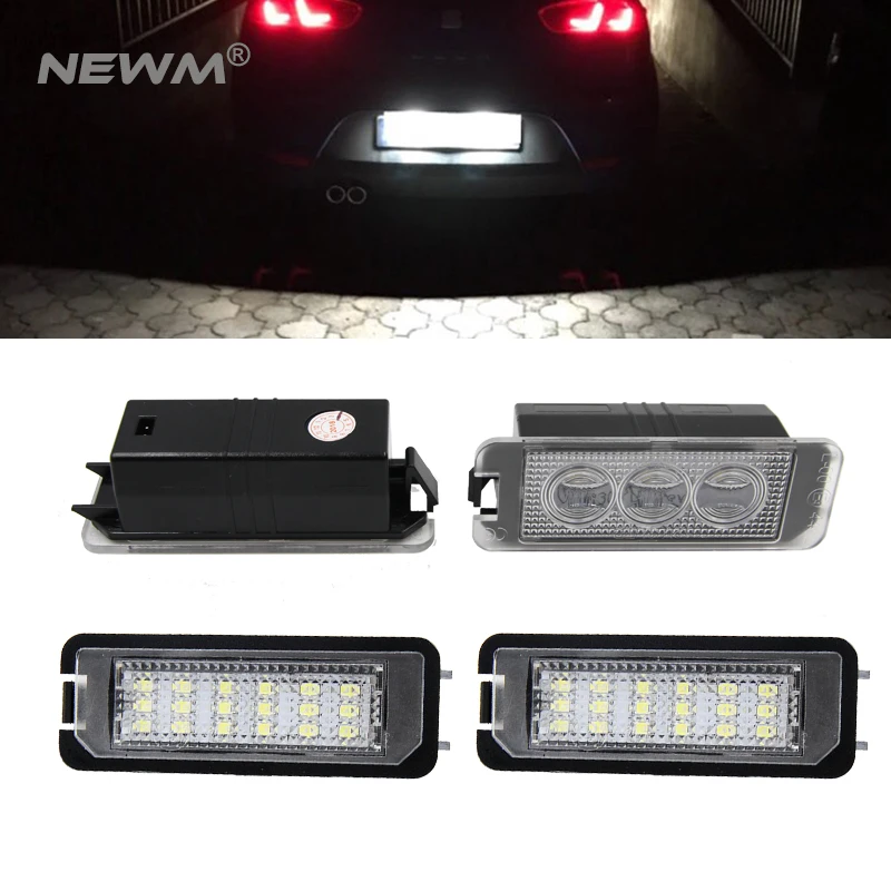 2X Автомобильные светодиодные номерные знаки 12 В для Passat CC Golf 4 5 6 Polo Phaeton New Beetle SEAT
