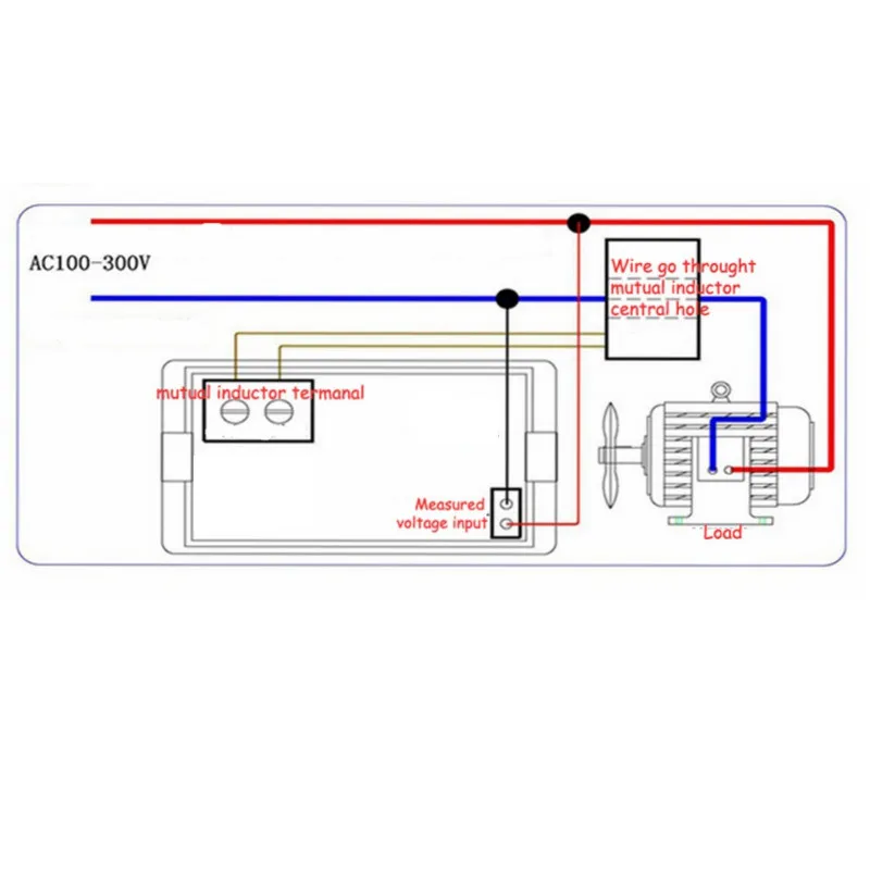Digital current meter Volt Amp Voltage Ampere Panel Meter Voltmeter Ammeter Ampermeter Led AC80-300V AC 0-100A 5
