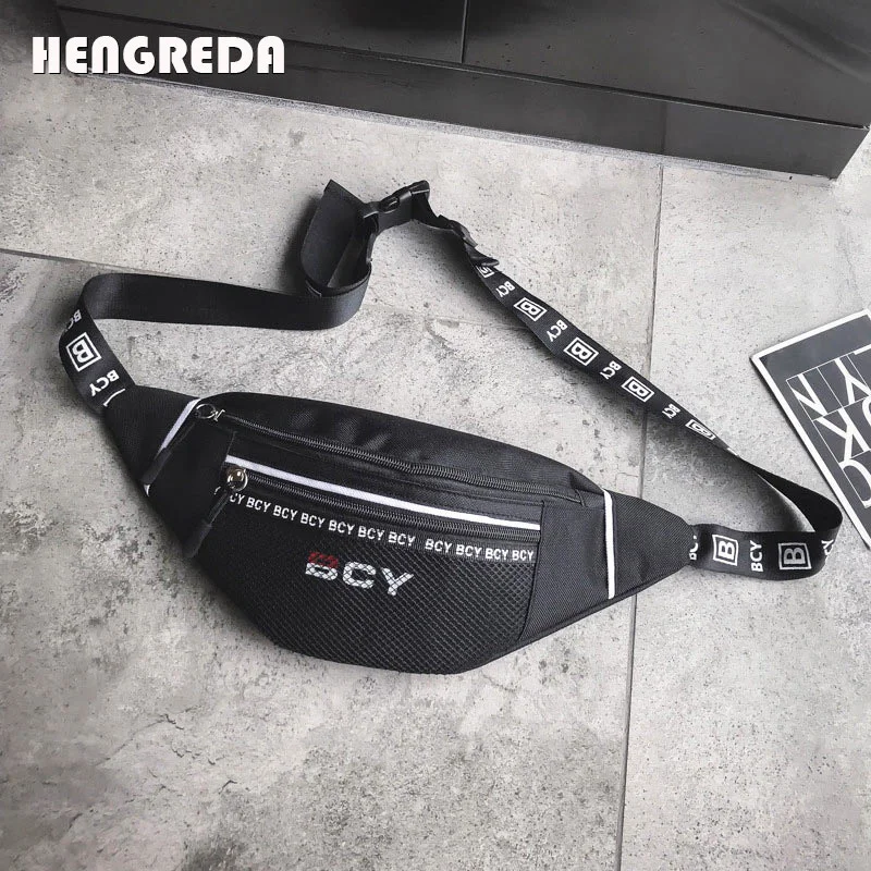 

2019 Waist Bag Men Fanny Pack Harajuku Style Women's Belt Bag Hip-Hop Fashion Bum Bag Men Sling Chest Bag for Travel Dailylife