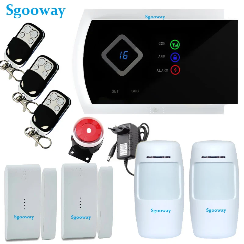 Sgooway Smarts GSM Alarm Systems Android IOS APP Alarms Home Security System free shipping Sgooway Smarts GSM Alarm Systems Android IOS APP Alarms Home Security System free shipping