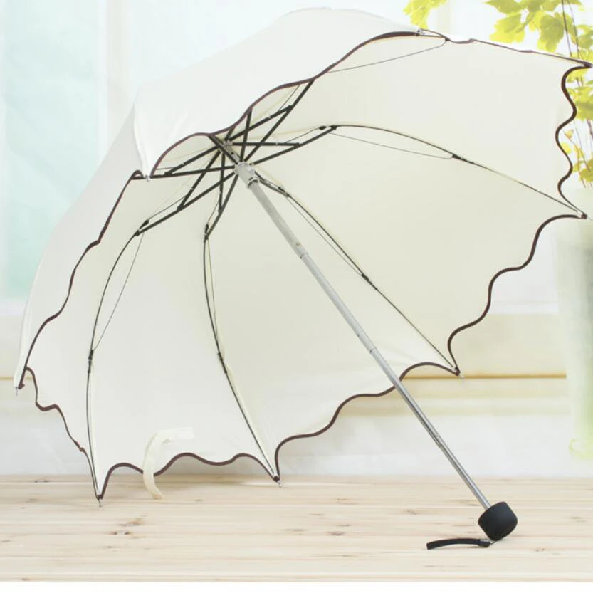 

Hot Sale Cute Korean Folding Umbrella Rain Women Beautiful Pure Color Pink Blue Red Umbrellas Girl Paraguas Plegable Mujer US001
